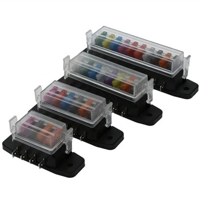 4 6 8 10 Yollu Devre Standart Sigorta Bloğu Kutusu 12V 24V Hava Koşullarına Dayanıklı Şeffaf Kapaklı